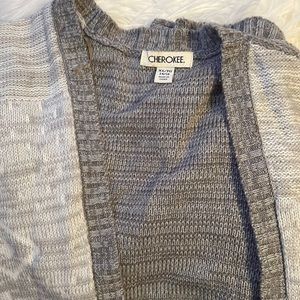 Gray & white sweater/ shawl